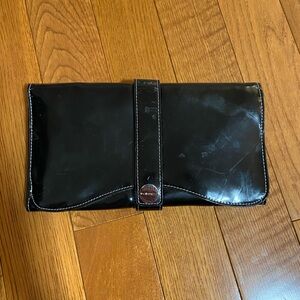 MAC Cosmetics Black Patent Cosmetic Clutch